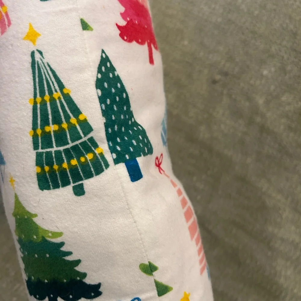 Festive Christmas Tree Pillow- light soft flannel material. 18x18” pillow.